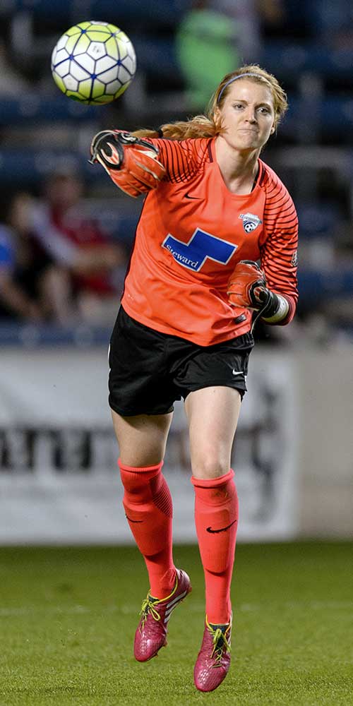 Boston Breakers goalkeeper Libby Stout by Mike Gridley.