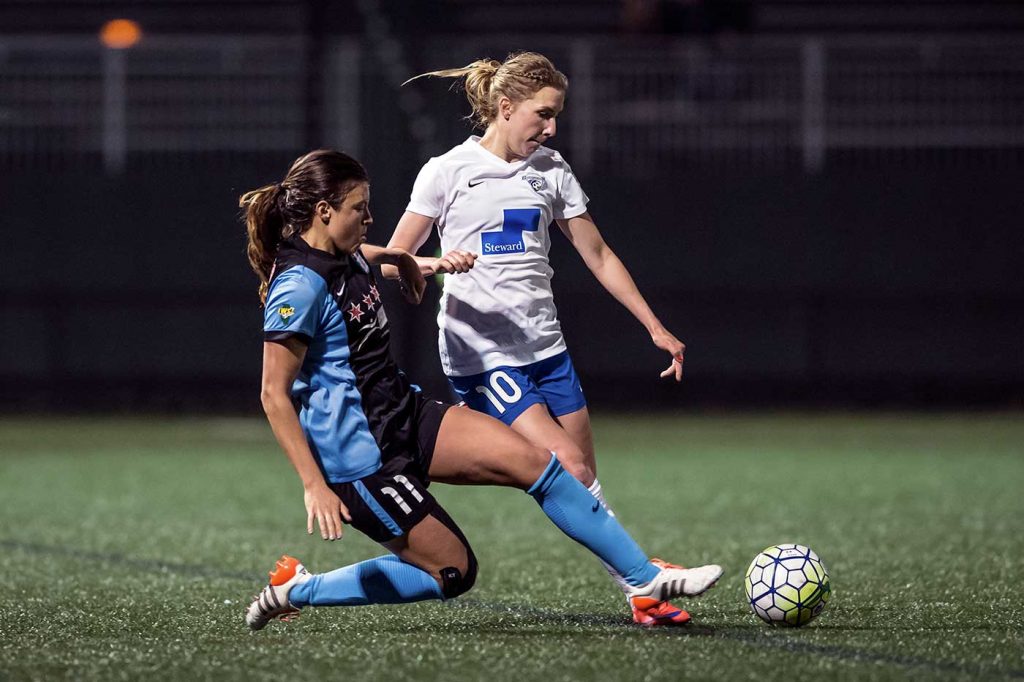 Louise Schillgard of the Boston Breakers by Mike Gridley.