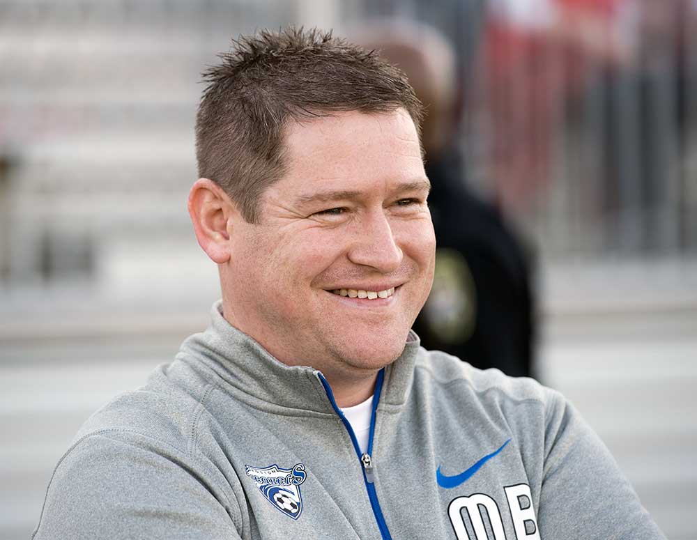 Matt Beard, head coach of the Boston Breakers, by Mike Gridley.