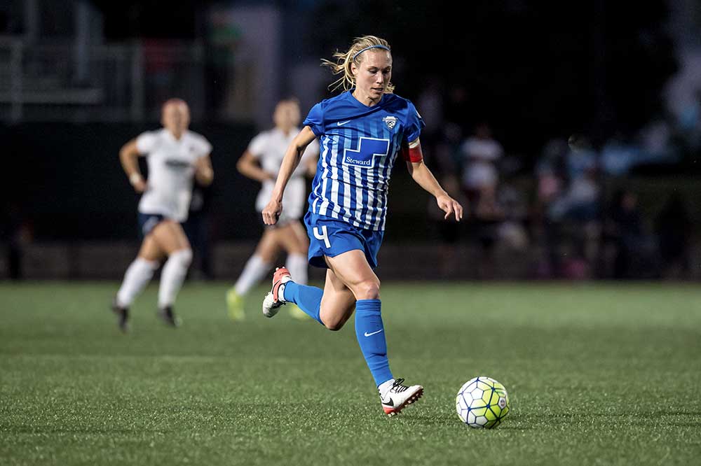 Whitney Engen of the Boston Breakers by Mike Gridley.
