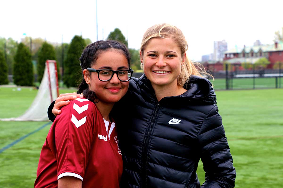 Yasmime from Umana Middle School and Rosie White. (Rosie White)