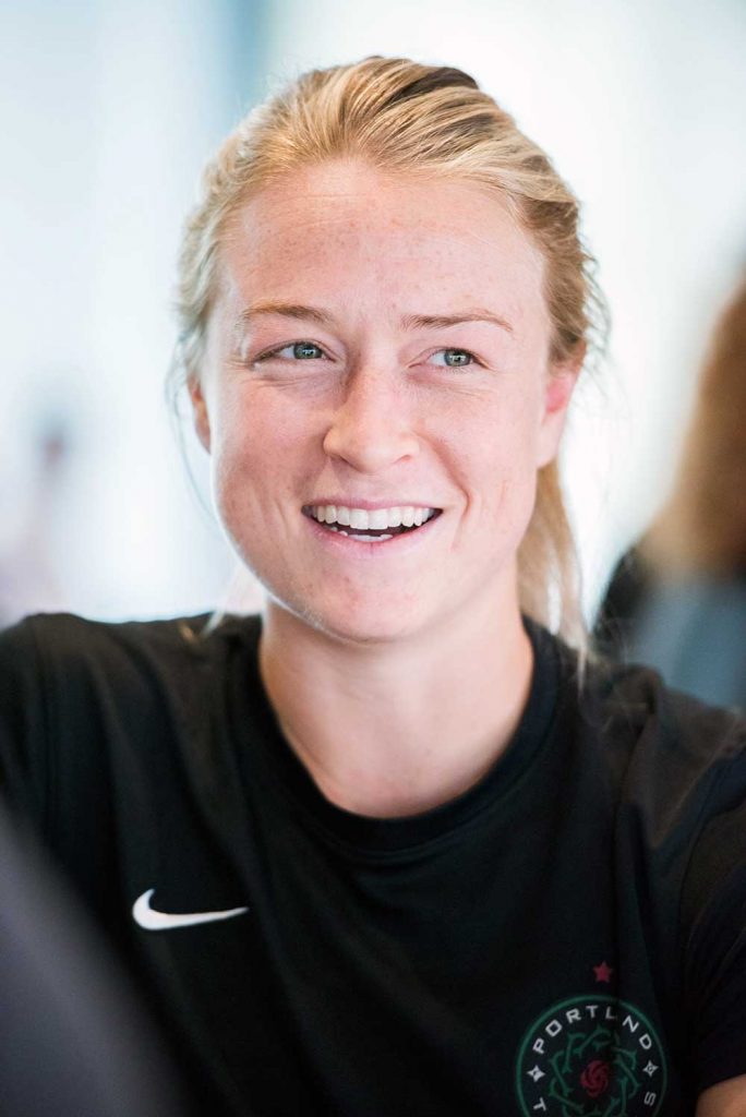 Emily Sonnett during 2017 NWSL Media Day. (Monica Simoes)