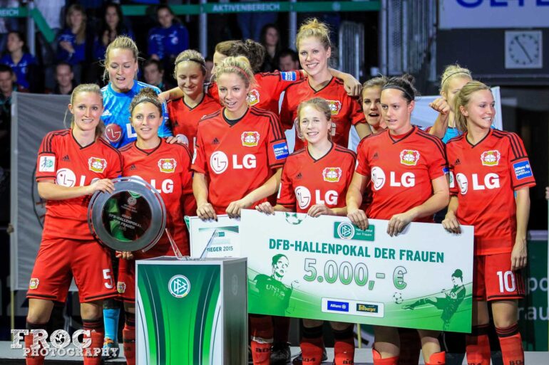 Bayer 04 Leverkusen, winners of the 2015 DFB-Hallenpokal tournament.