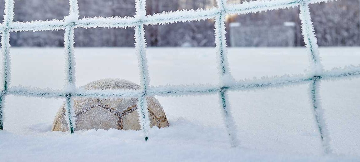 soccerball in snow