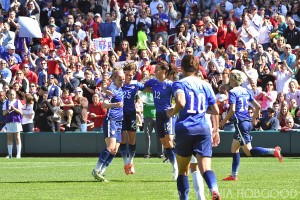 Members of the U.S. National Team during a friendly against New Zealand on April 4, 2015.