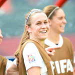 Heather O'Reilly before the USA's Round of 16 match against Colombia.