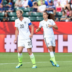 Abby Wambach and Alex Morgan during the USA's Round of 16 match against Colombia.