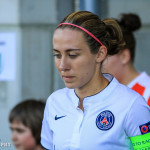 Sabrina Delannoy (PSG) walking out of the tunnel.