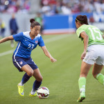 Christen Press takes on Bianca Sierra.