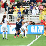 Group F action between England and France at the 2015 Women's World Cup.