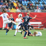 Fara Williams and Eugénie Le Sommer.