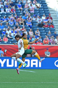 Action during the Group D match between Nigeria and Australia.