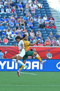 Action during the Group D match between Nigeria and Australia.