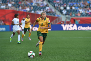 Kyah Simon scored two against Nigeria in Group D play.