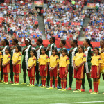 Nigeria's starting lineup against the United States in a Group D match during the 2015 FIFA Women's World Cup.
