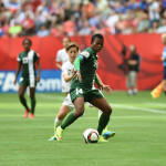 USA's Meghan Klingenberg and Nigeria's Evelyn Nwabuoku.