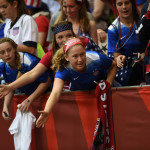 Supporters of USA during a Group D match against Nigeria at BC Place in Vancouver, British Columbia.