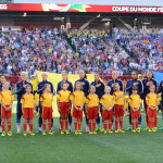 Team USA during the national anthem.