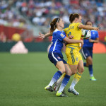 USA's Morgan Brian and Sweden's Jessica Samuelsson.