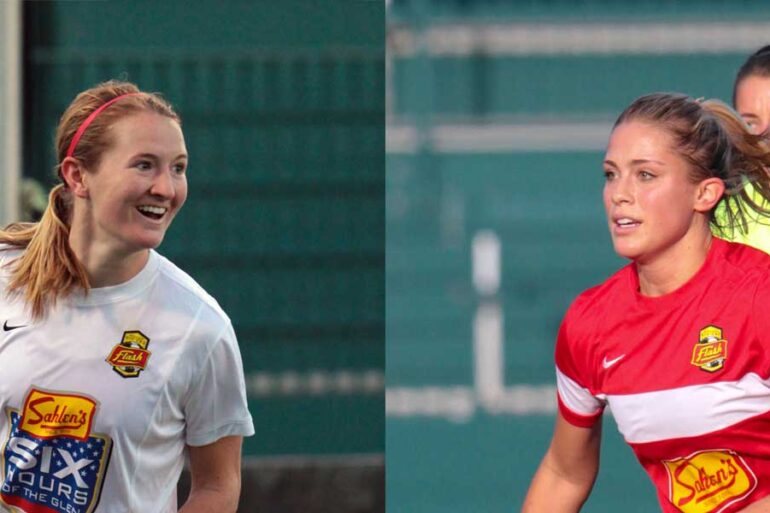 Sam Mewis and Abby Dahlkemper