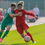 Action between SV Werder Bremen and FC Bayern Munich.