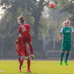 Action in the air during the match between SV Werder Bremen and FC Bayern Munich.