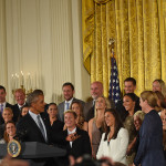President Obama and potential presidential candidate Carli Lloyd and the rest of the U.S. Women's National Team.