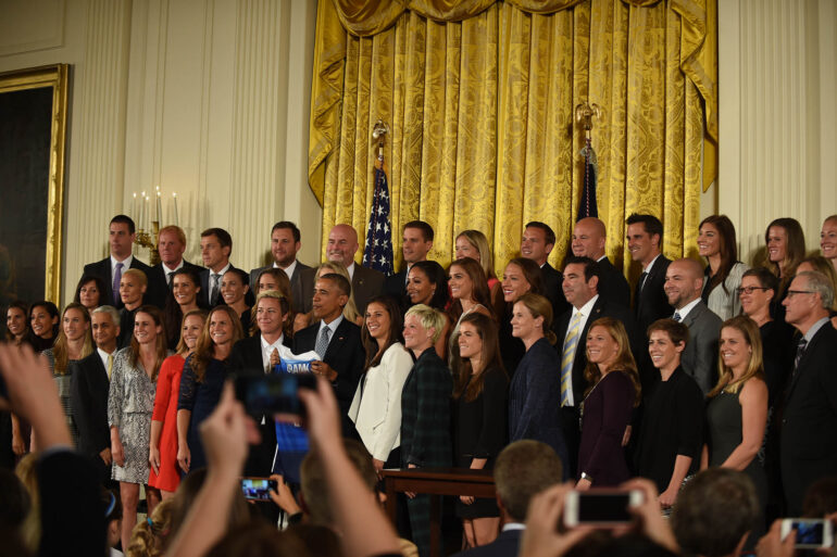 The Gals and the President.