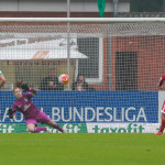 Saskia Bartusiak scores for FFC Frankfurt on a penalty kick.