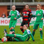 Action during the match between SV Werder Bremen and Bayer 04 Leverkusen.