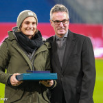 Nadine Angerer is honored for her 146 caps for Germany.