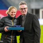 Kerstin Stegemann is honored for her 191 caps for Germany.