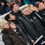 Germany's bench during the anthems.