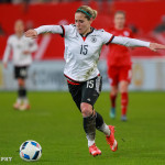 Midfielder Anna Blässe of Germany.