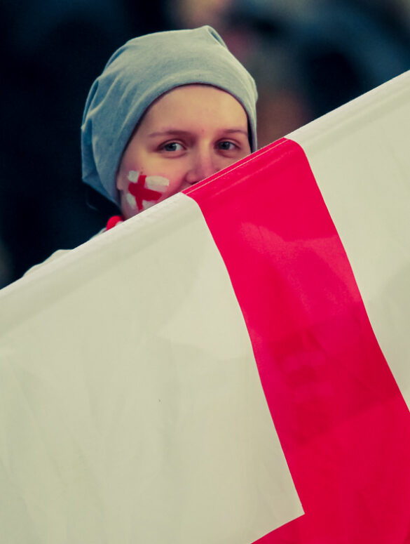 One of England's supporters.