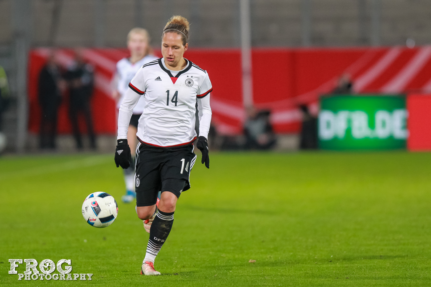 Germany's Babett Peter on the ball.