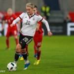 Lena Goeßling (GER) on the ball.