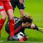 Laura Benkarth makes a save.