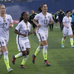 Emily Sonnett, Crystal Dunn, and Ali Krieger.