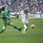 Christen Press with the shot attempt.