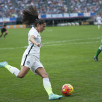 Christen Press attacks down the right side.