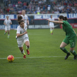 USA's Stephanie McCaffrey and Ireland's Megan Campbell.