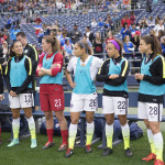 The U.S. bench during the match against Ireland.