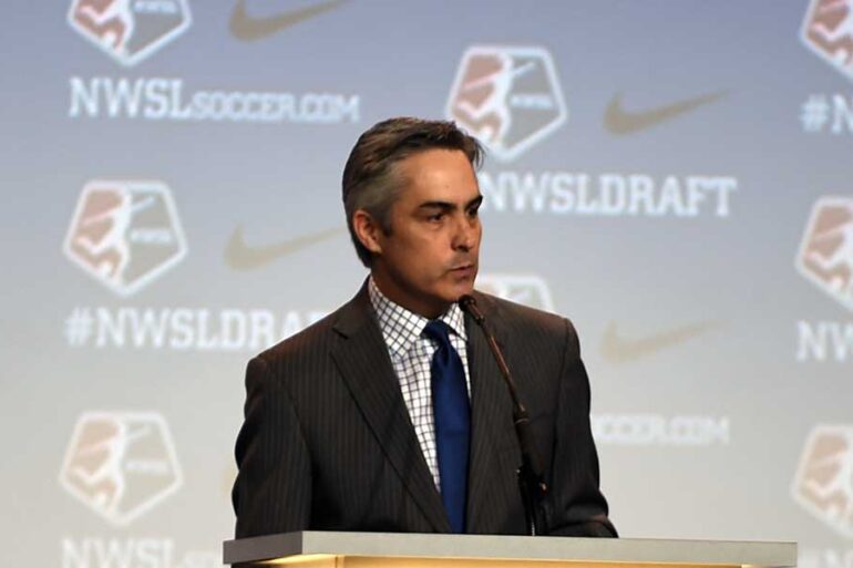 Jeff Plush at the 2016 NWSL College Draft