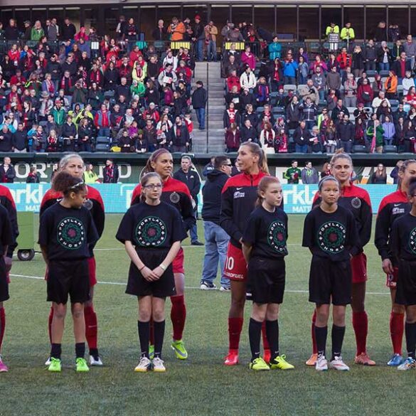 Portland Thorns FC lineup by Ray Terrill
