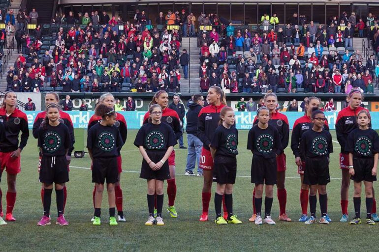 Portland Thorns FC lineup by Ray Terrill