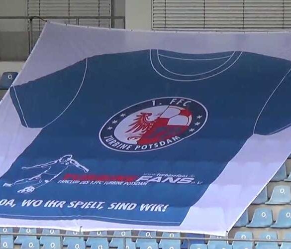 away tifo for Turbin Potsdam on matchday 1