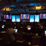 Media row at the 2017 NWSL College Draft. (Manette Gonzales/OGM)