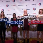 2017 NWSL College Draftees Katie Johnson, Toni Payne, Jane Campbell, and Morgan Proffitt. (Manette Gonzales/OGM)