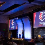 NWSL Commissioner Jeff Plush at the 2017 NWSL College Draft. (Manette Gonzales/OGM)